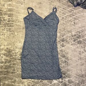 Elegant Blue Floral Dress